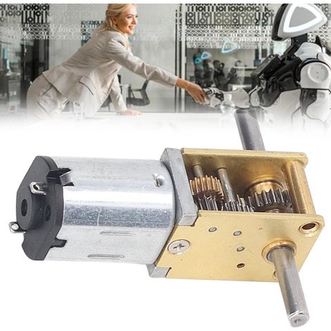 DC12V 120 rpm Doppelwellen-Schneckengetriebemotor, Miniatur-Gleichstrom-Getriebemotor mit niedriger Drehzahl für intelligente Fahrzeuge. (1/5)