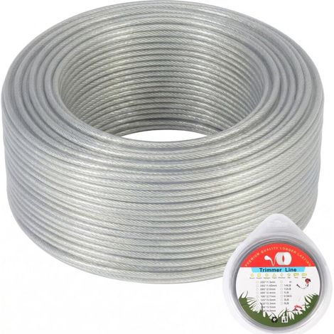 2,4 mm x 60 m Stahldraht-Schneidfaden – Spule für Freischneider und Trimmer, Zubehör zur Unkraut- und Grasbekämpfung im Garten (1/5)