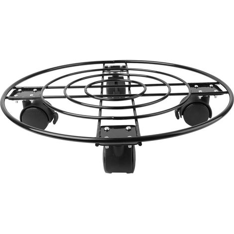 Support de Pot de Fleur Rond avec roulettes et Frein Base Mobile pour Plantes Intérieur et Extérieur Stable et Facile à Déplacer pour Balcon et Jardin (1/5)