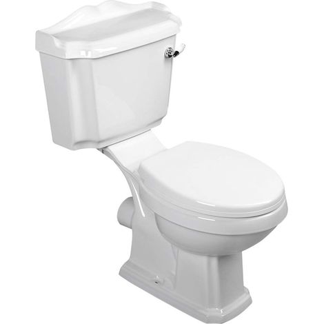 Aqualine Antik - WC-Kombination, Abgang hinten, weiß AK107-01 (1/5)