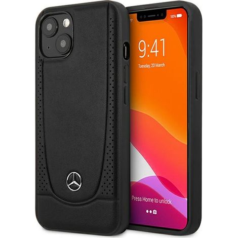 Mercedes MEHCP15MARMBK iPhone 15 Plus / 14 Plus 6,7 Zoll schwarze/schwarze Hartschalen-Lederhülle Urban (1/5)