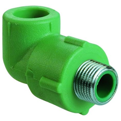 Gomito a 90 ° Filettato Maschio Polipropilene Ø 25 x 3/4 Wavin Italia