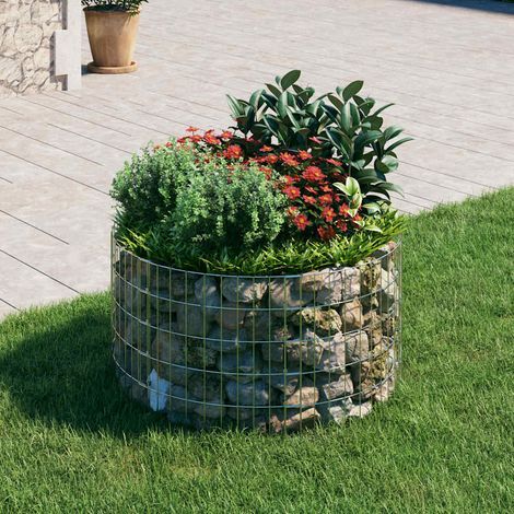 Colonne en gabion, ronde, en acier galvanisé, Ø100x50 cm (1/5)