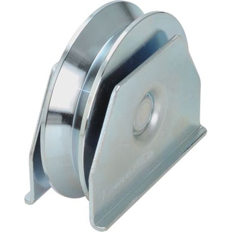 Metalideal Galet support latéral gorge V - Haute charge - Diamètre 120 mm