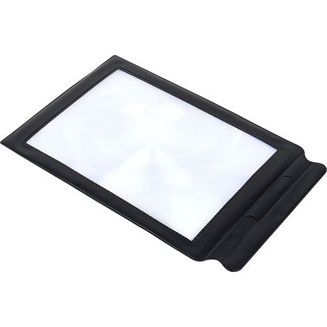 Jeffergarden Loupe pleine page A4 3x, grande loupe, outil d'aide à la lecture, lentille en PVC