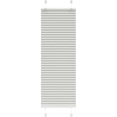 Plissee Hellgrau 40x100 cm Stoffbreite 39,4 cm Polyester