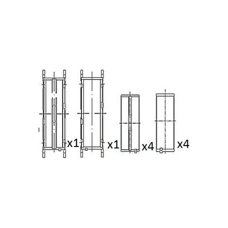 Coussinet de paliers de vilebrequin FAI AutoParts BM1055-STD MERCEDES-BENZ