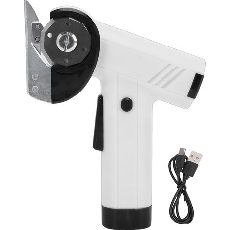 Ciseaux électriques sans fil Ciseaux de découpe rechargeables Moteur 25W Lames sécurisées LED intégrée Blanc (1/5)