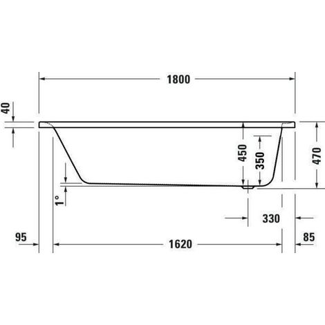 Duravit Soleil by Starck Badewanne, 1800x800x469mm, Einbau, (1/5)