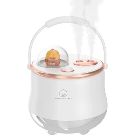 Humidificateur à brume fraîche, mini humidificateur portable de 400 ml avec double pulvérisation réglable pour un confort optimal. (1/5)