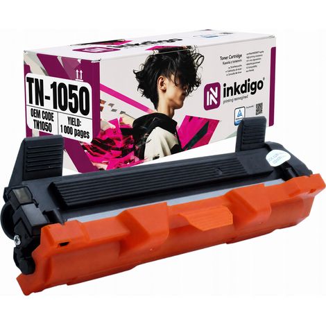 Toner Inkdigo TN1050 compatibile con Brother DCP-1510E, HL-1110E, MFC-1810E, certificato TÜV. (1/5)