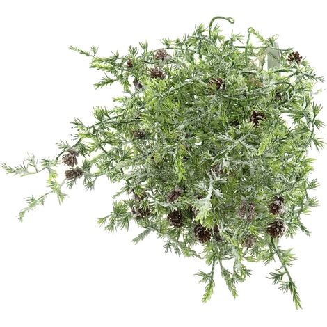 GASPER Weihnachtsdeko Zederngirlande Grün beschneit 190 cm - Kunstpflanzen (1/2)