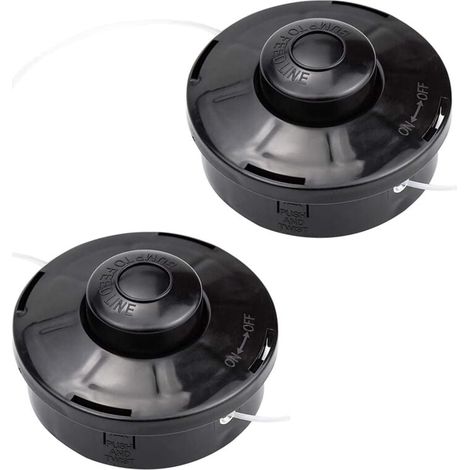 Enowelir 2 PCS Tonte Accessoires Fil Tête à Double Filetage Automatique Tête de Débroussailleuse Universelle Filetage M10 x 1,25, pour Coupe-herbe, Bobine de Fil de Rechange à Essence, Outil Multifonc (1/4)