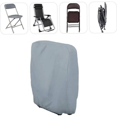 Housse pour chaise pliante, housse pour chaise de jardin, housse imperméable et anti-poussière