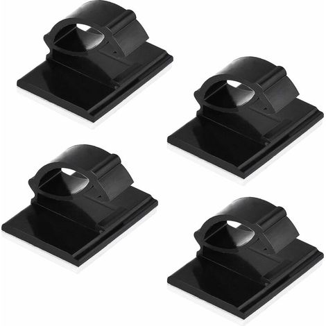 50 Pièces Attache-Câbles Autocollants Attache-Câbles en Plastique Rectangle Clips de Fils pour la Gestion des Fils Serre-Câble pour Voiture, Bureau et Maison (1/5)