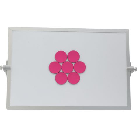 Symbole magnétique Cercle 3 cm rose (1/2)