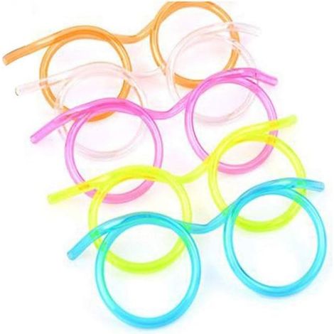 Wiederverwendbare Glasstrohhalme (5er-Set) - EINNENFFER - Kreatives Design und festliche Farben für Events, umweltfreundlich und langlebig, perfekt für heiße und kalte Getränke