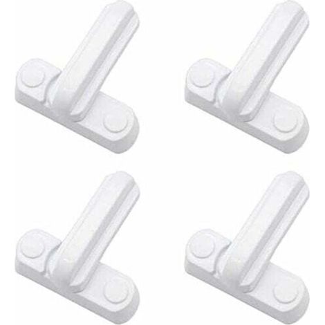 Set of 4 Door Handle Locks, Latches and Locks – Additional Security for Front Doors, Cabinets and Windows (1/5)