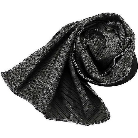 Serviette de jogging rafraîchissante et absorbante, couleur unie-Dark Gray (1/4)