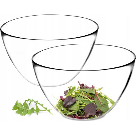 KADAX Salatschüssel aus Glas, Glasschale,lasschüssel, 17 cm, 2 Stück