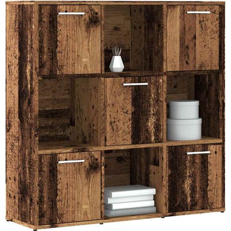 Bücherregal Altholz-Optik 90x28x90 cm Holzwerkstoff