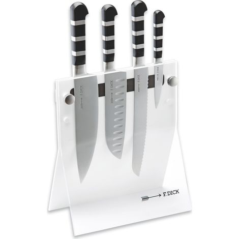 F. Dick Messerblock 4Knives weiö´ 1905 4-teilig Messerset 24 x 12,5 x 42 cm