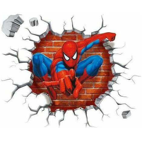 Spiderman Wall Stickers DIY Removable Spiderman Kids Theme Art Boy Bedroom Wall Sticker - (1/5)