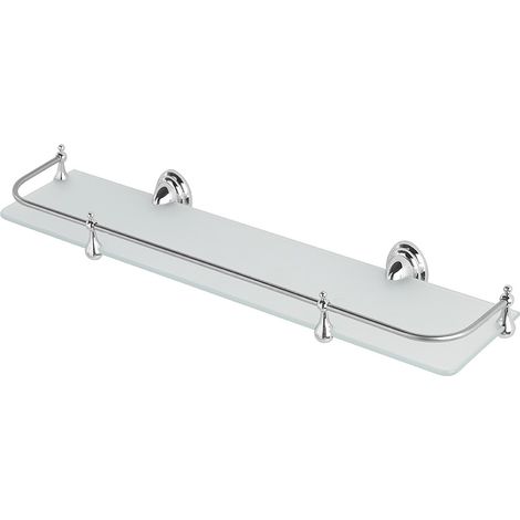MENSOLA FACILE IN VETRO CM.50 PER BAGNO MENSOLE PORTASHAMPOO SAPONE ARREDO BAGNO (1/8)