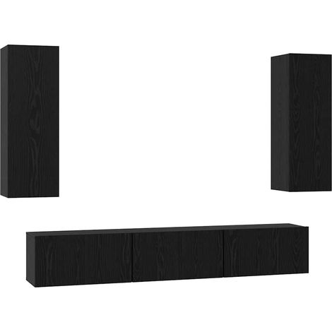 Maison Exclusive - Ensemble meuble TV 5 pcs Chêne noir Bois d'ingénierie