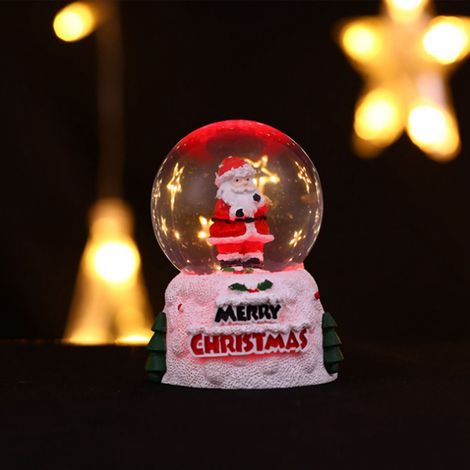 Nouvelle boule de cristal lumineuse de Noël, bonhomme de neige de Noël, décoration de bureau en verre, cadeau de Noël pour enfants, boule de cristal anglaise, style ancien. (1/5)