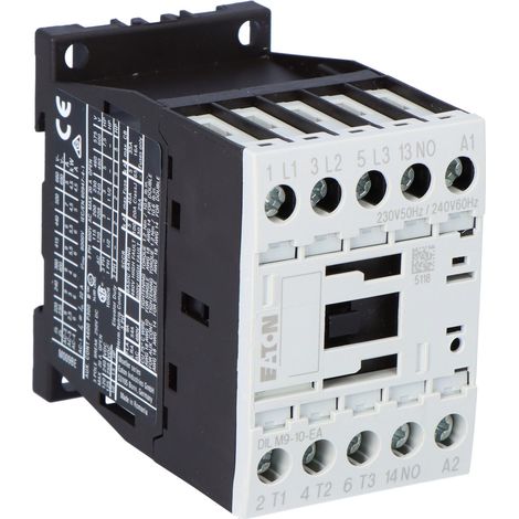 Contacteur de puissance 9A 3P 230V AC 1Z 0R DILM9-10-EA (230V50HZ,240V60HZ) 190029 (1/3)