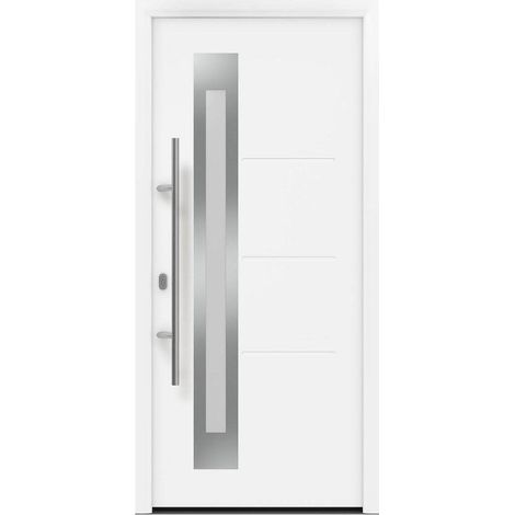 Hörmann Ecostar Haustür "ISOPRO IP 780S", verkehrsweiß (RAL 9016), 110 x 210 cm (B x H), DIN Links