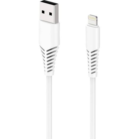 2GO Câble USB Connecteur Lightning , USB-A mâle 1.00 m blanc 797288 D367912 (1/2)