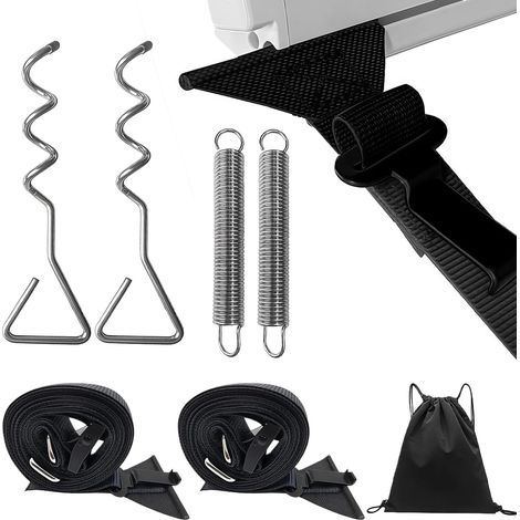 Store TempêTe pour Camping-Car, TempêTe Accessoires De Camping  2 MéThodes De Connexion, Accessoire Camping Car, Kit De Fixation Store Banne Universelle De Tente, Caravane Et Tendeurs (1/5)