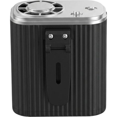 Sharplace Ventilateur Taille Portable pour l'extérieur, Ventilateur Cou Polyvalent pour Hommes et Femmes avec Cordon et Lampe pour la pêche, Le, Noir (1/5)