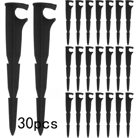 Support de tube micro-goutte à goutte - 14 cm - support de tube microdrip - fixations pour tuyaux goutte-à-goutte et tuyaux de jardin - 30 pièces (1/5)