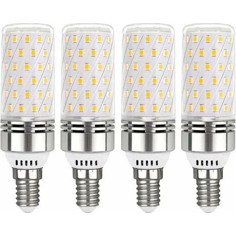 Ampoule LED E14 blanc chaud 3000K, ampoules LED E14 12W équivalent à une ampoule à incandescence de 100W, diffusion de la lumière à 360°, culot à vis Edison E14, non dimmable, lot de 4 - Ampoule LED R (1/5)