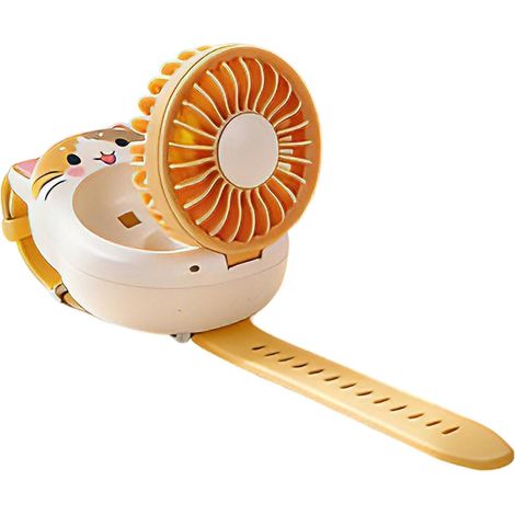 ventilateur Rechargeable avec bracelet et chat mignon (1/5)