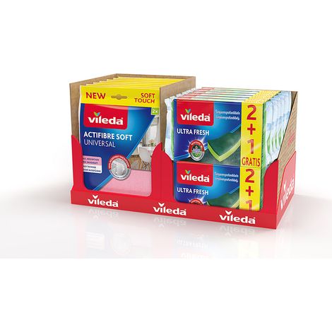 Espositore da tavolo, 15 x tessuto ActiFibre + 12 x detergente Fce