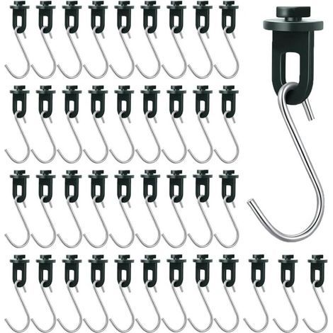 Lntyq 50 Pinces Pivotantes pour Serres et 50 Crochets en S Pinces pour Serres Ă Plantes Pinces en Plastique Durables Suspensions pour Plantes Accessoires pour Serres (1/5)