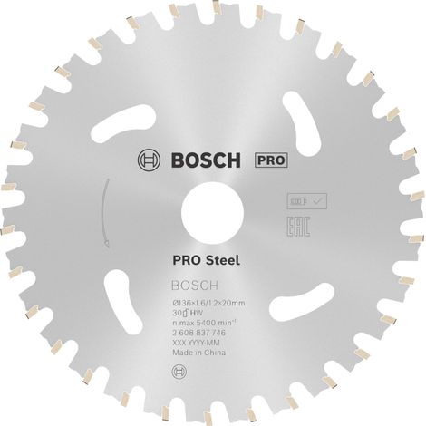 Bosch PRO Steel cordless Kreissägeblatt 136 x 1,6 x 20 mm, T30 (1/5)