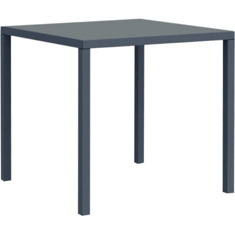 Vermobil Tavolo Quadris Metallo Quadrato 80 x 80 Cm H 75 Cm Grigio