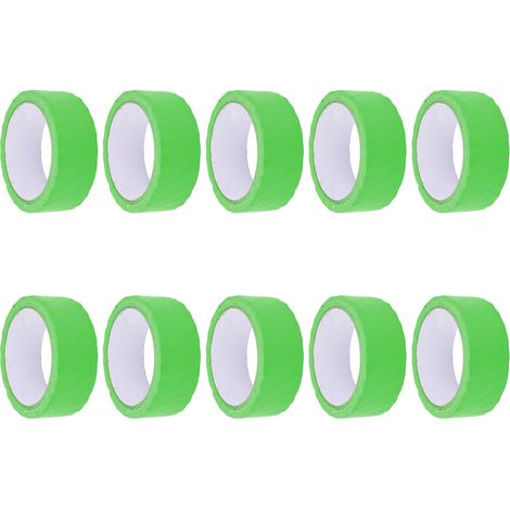 Lot de 10 rubans de masquage verts multi-surfaces pour peinture, carrelage et verre. (1/5)