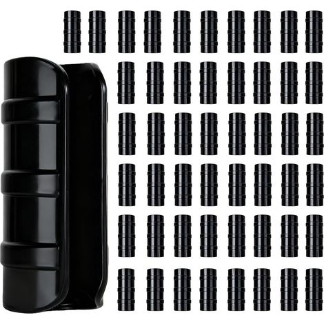 50 Gewächshausclips, 25 mm (3/4 Zoll) – Schwarze Kunststoffclips für PVC-Rohre, Gartenbau (3/4 Zoll) (1/5)