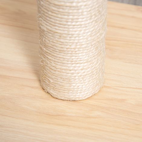 Griffe pour chat, poteau sisal 60 cm, socle beige en aggloméré (1/5)