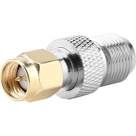 Adaptateur coaxial RF SMA mâle vers F femelle (2 pièces) - Connecteur à couplage droit