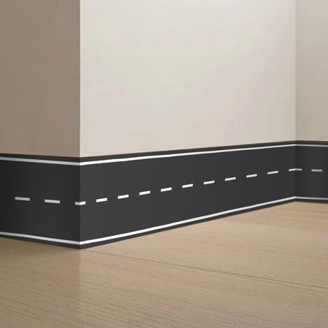Ruban de route - Autocollant mural - Décoration de véhicule - Pour chambre d'enfant - Circuit de course - Papier peint amovible - Vinyle - Décoration à faire soi-même (1/5)
