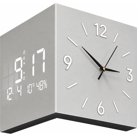 Corner Wall Clock, Precise Face, Digital Clock, Lightweight Hanging Clock (1/5)