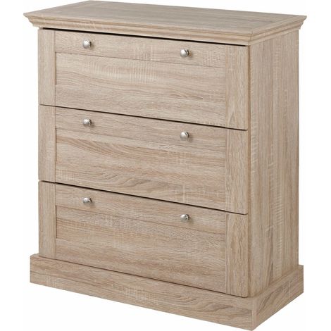 BinzCommode à 3 tiroirs en effet chêne gris (1/5)