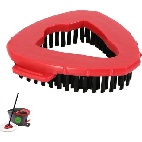Lot de 2 têtes brosse rechange 1 seau, nettoyage 360°, PP, salle de bain carrelage douche, lave-sol (1/5)